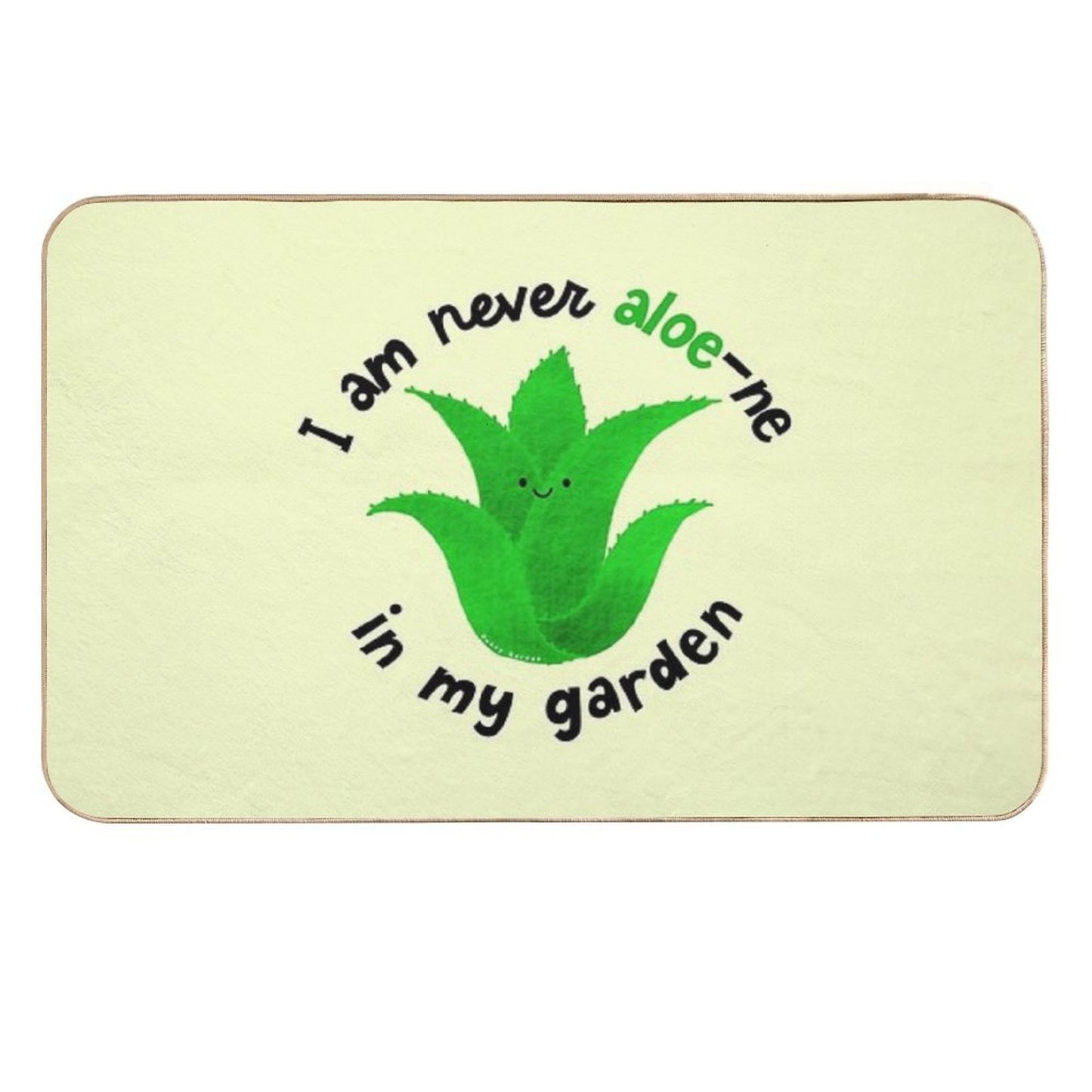 I Am Never Aloe Ne in My Garden - Punny Garden  Toxin-Free Bath Mat