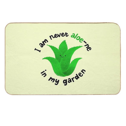 I Am Never Aloe Ne in My Garden - Punny Garden  Toxin-Free Bath Mat