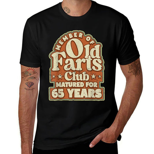 65 Years Old Farts Club Vintage Dad Funny 65th Birthday  Polyester Blend T-Shirt