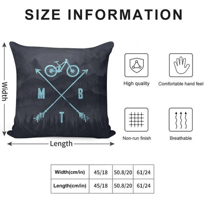 Downhill MTB Soft Reinforced Edging Throw Pillow