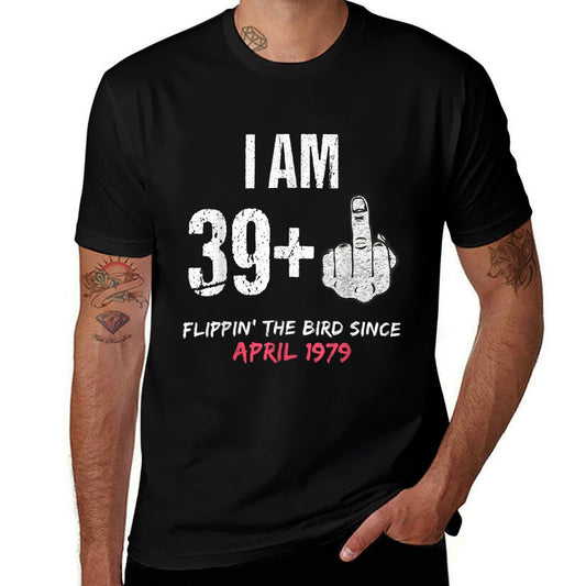 April 1979 40th Birthday  Retro Vintage 1979 Birthday  Stretchy T-Shirt