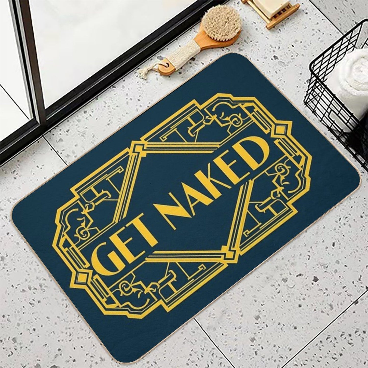 Get Naked - Fun Bathroom  Easy Maintenance Bath Mat