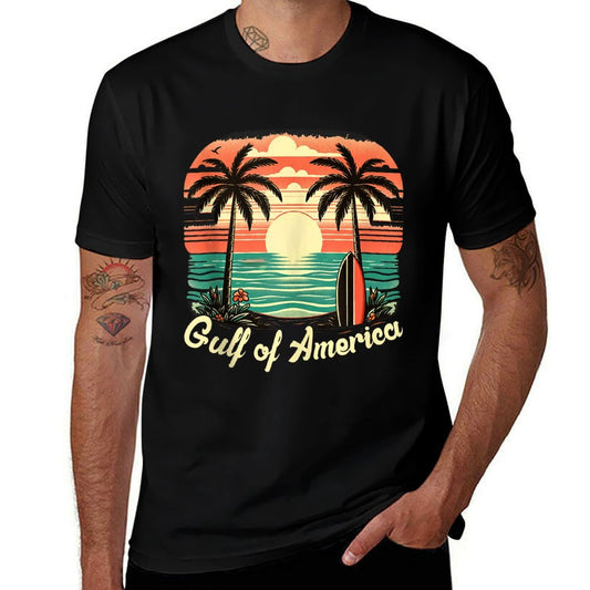 Gulf of USA America Vintage Beach America&#39;s Gulf Mexico Tank Top Odor-resistant T-Shirt