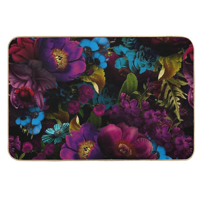 Mystical Night III Botanical Night Garden Nightgarden  Repositionable Bath Mat
