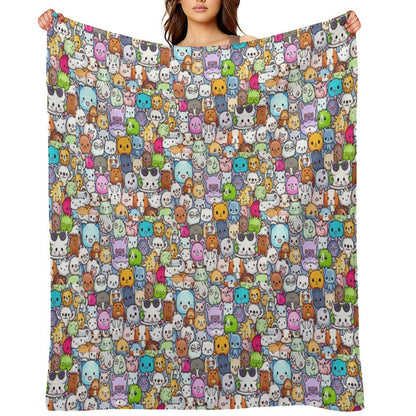 Lovely Kawaii Monsters Plush Throw Blanket