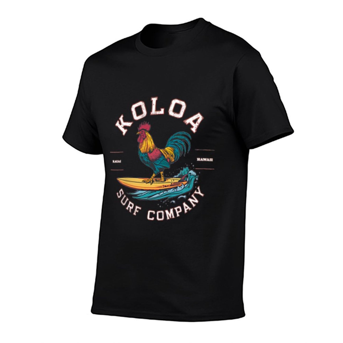 Koloa Surf Surfing Rooster Logo Lightweight, Graphic  Heathered Texture T-Shirt