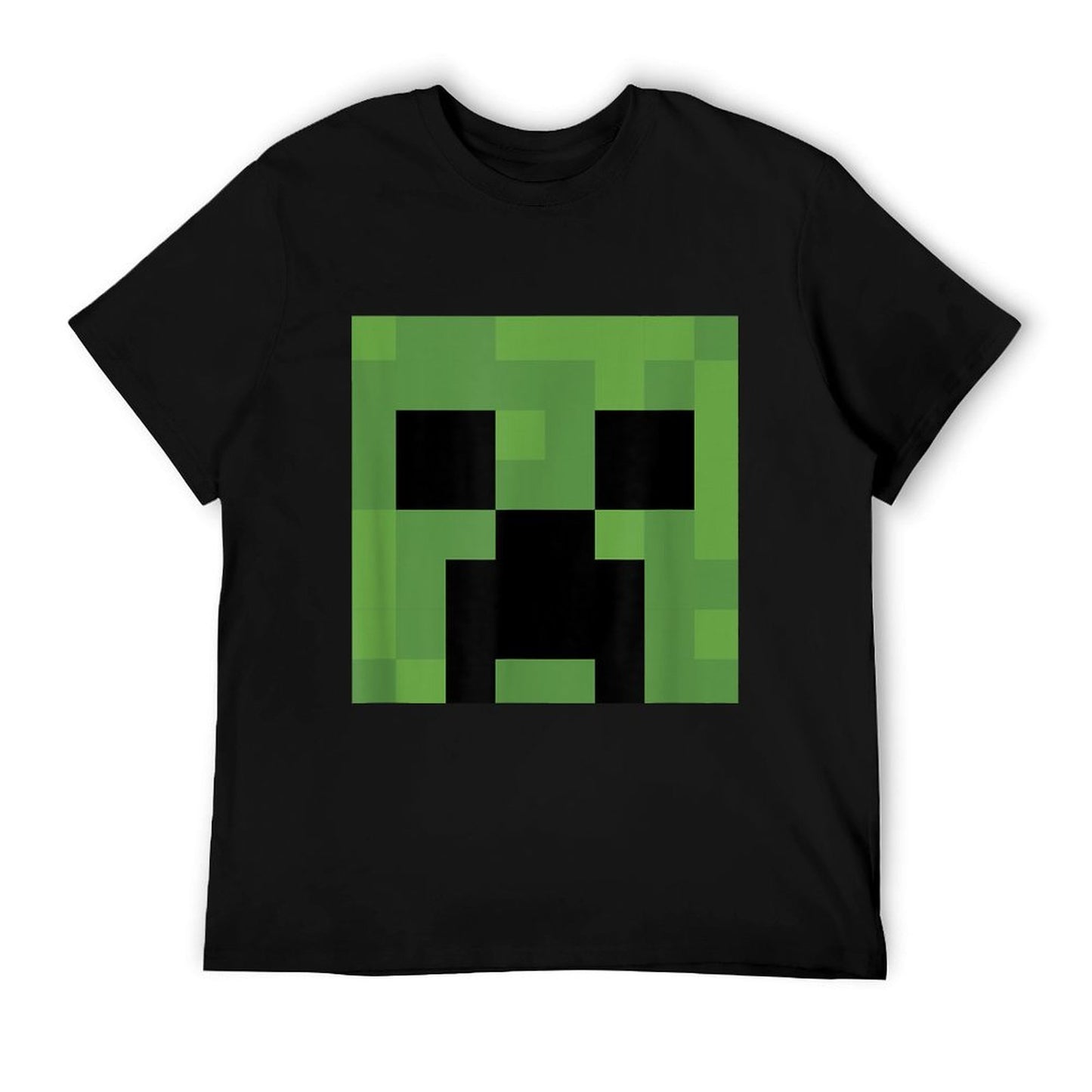 Minecraft Creeper Big Face Rolled Sleeves T-Shirt