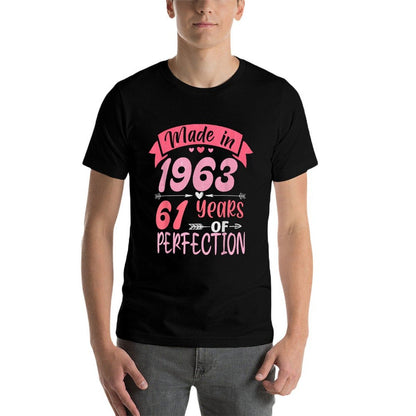 Made in 1963 61 Years Of Perfection Women Female Birthday  Classic T-Shirt