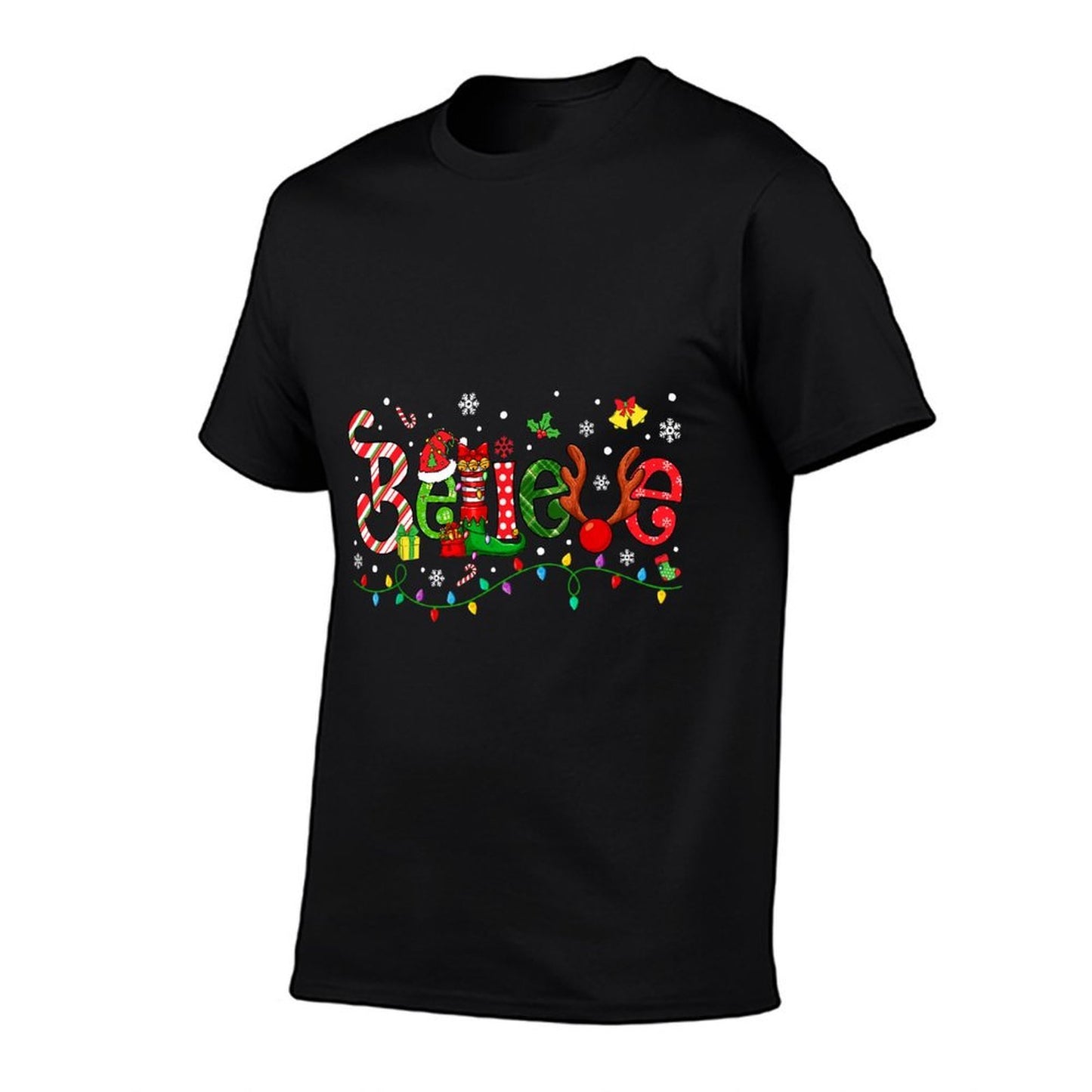 Believe Merry Christmas Santa Team Squad Matching Family  Tagless Design T-Shirt