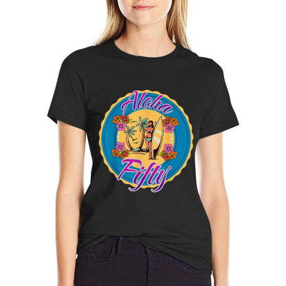 Aloha Fifty - Hawaiian Island 50th Birthday Celebration  Soft T-Shirt