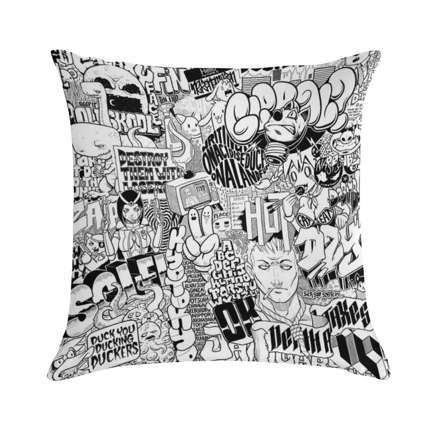 DzyMess No.9 Death & Taxes Soft Gift Ready Throw Pillow