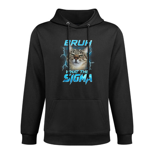 Bruh What The Sigma Funny Cats Lover Men Women Boy Girl Kids Unisex Design Hoodie