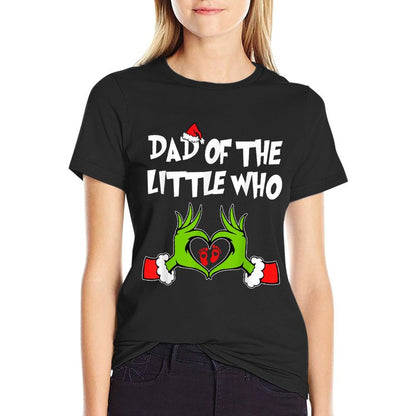 A Little Who Is Due Christmas Pregnancy Announcement  High-quality Stitching T-Shirt