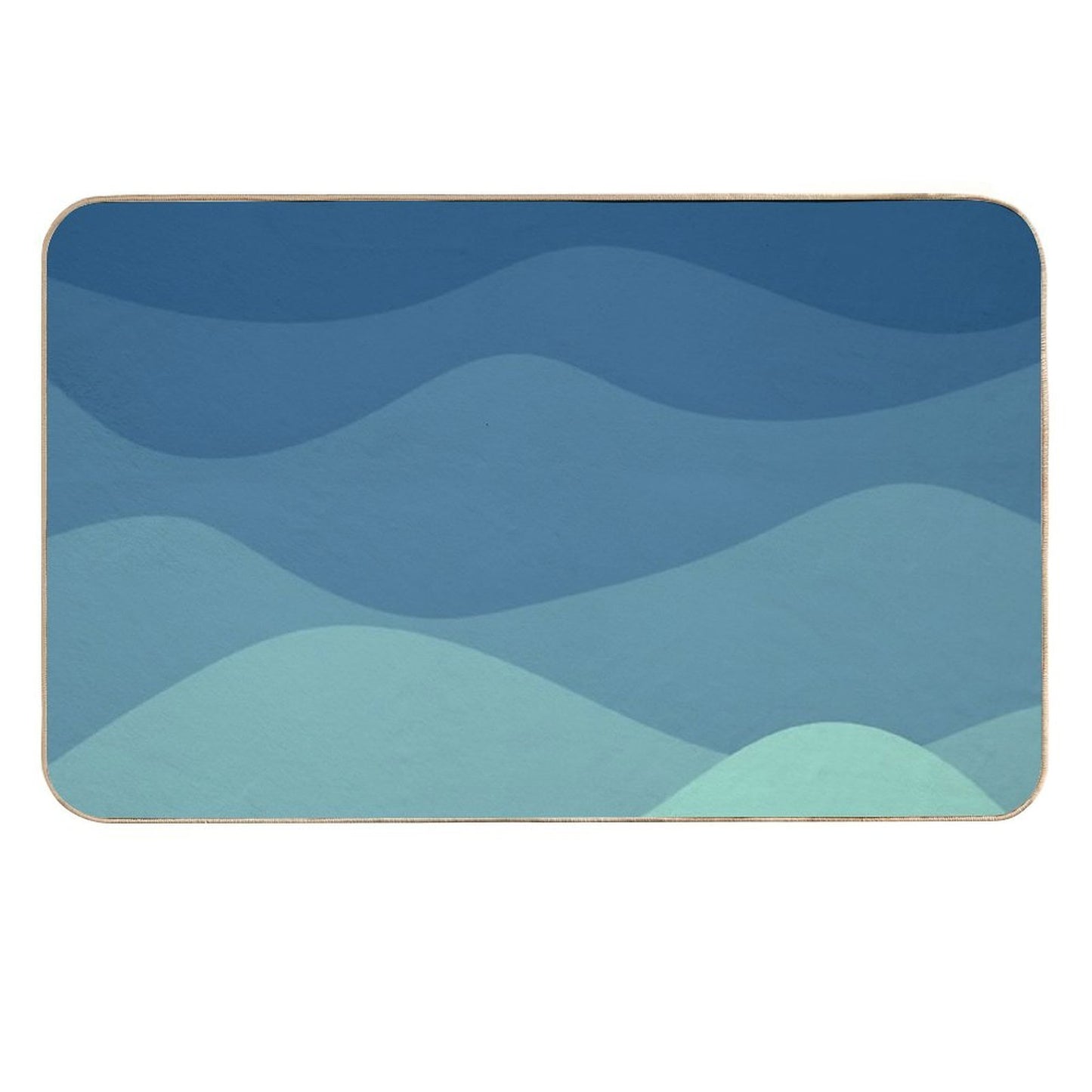 Deep Dark Ocean Modern Abstract Art  Absorbent Bath Mat