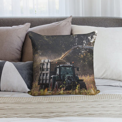 Fendt Drawing Silage Soft Home Decor Throw Pillow