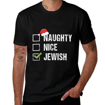 Naughty Nice Jewish Santa Jew Christmas Gift Hanukkah  Moisture-wicking T-Shirt