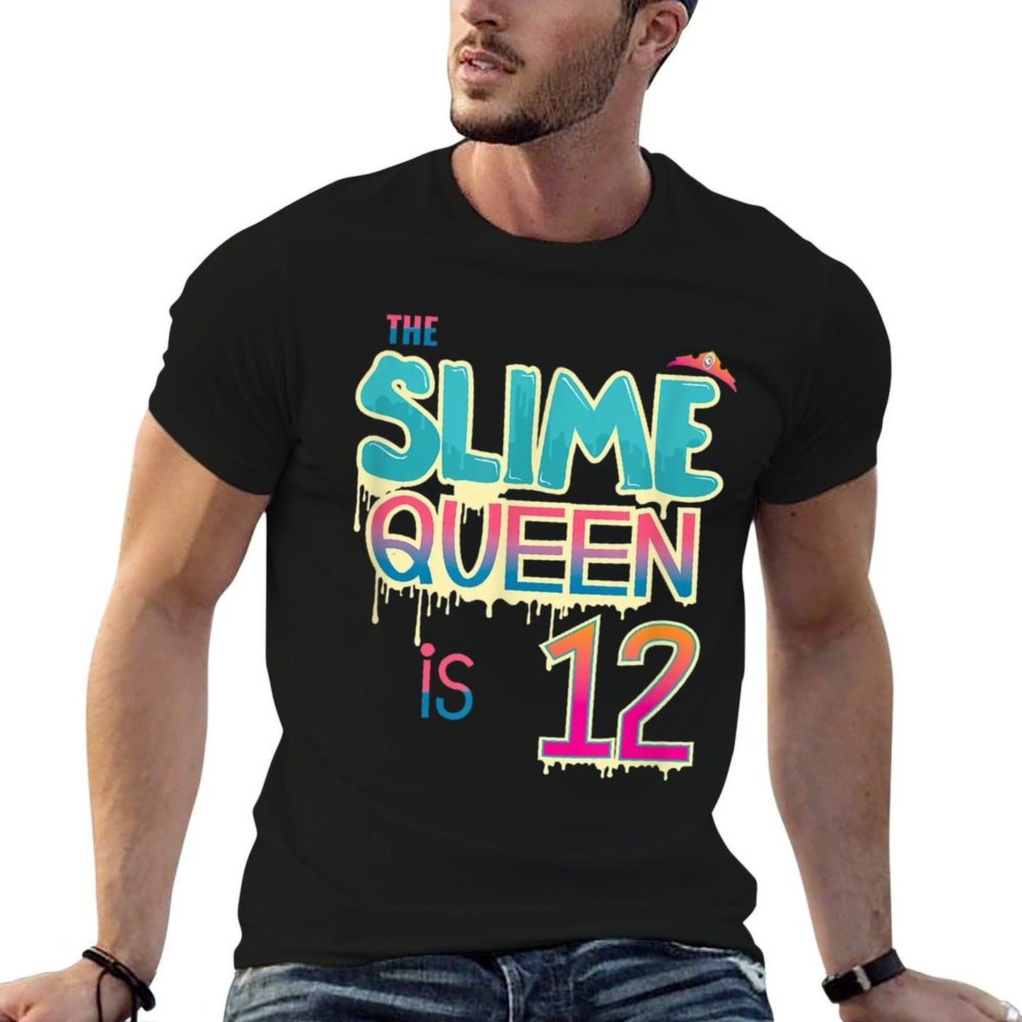 This Slime Queen Is 12 Cute Twelve Year Old Birthday  Trendy Pattern T-Shirt