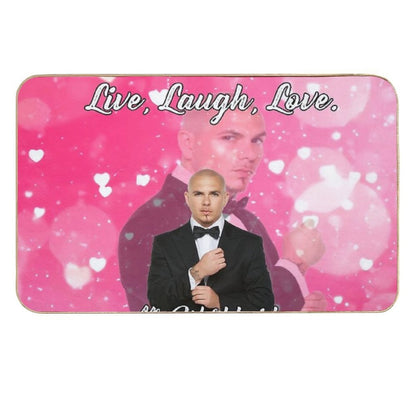 Mr Worldwide Says to Live Laugh Love Pink  Multi-Purpose Bath Mat