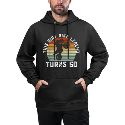 This Dirt Bike Legend Turns 50 - Motocross 50th Birthday Shape Retention Hoodie