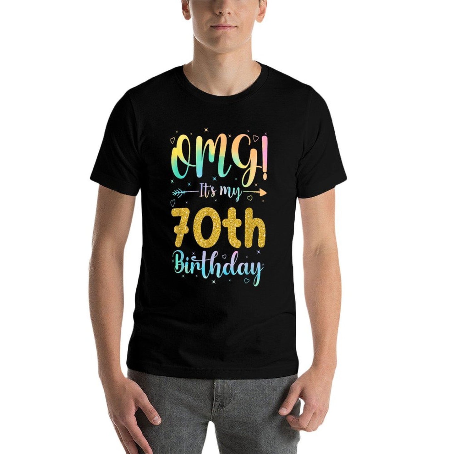 OMG It's My 70th Birthday Girlss 70 Years Old Birthday  Slim-fit Cut T-Shirt