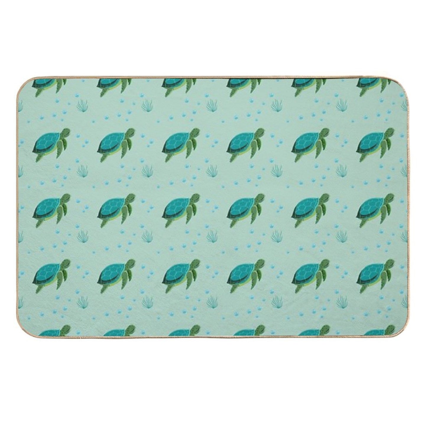 Ocean Sea Turtle  Dirt-Trapping Bath Mat