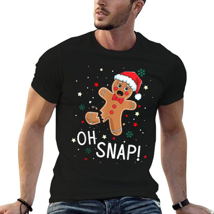 Oh Snap Gingerbread Man Cute Christmas Cookie Baking Team  Durable T-Shirt
