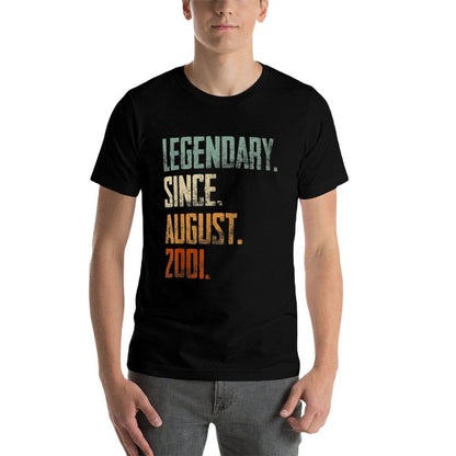 21 Years Old Gifts Legend Since August 2001 21st Birthday  Slim-fit Cut T-Shirt