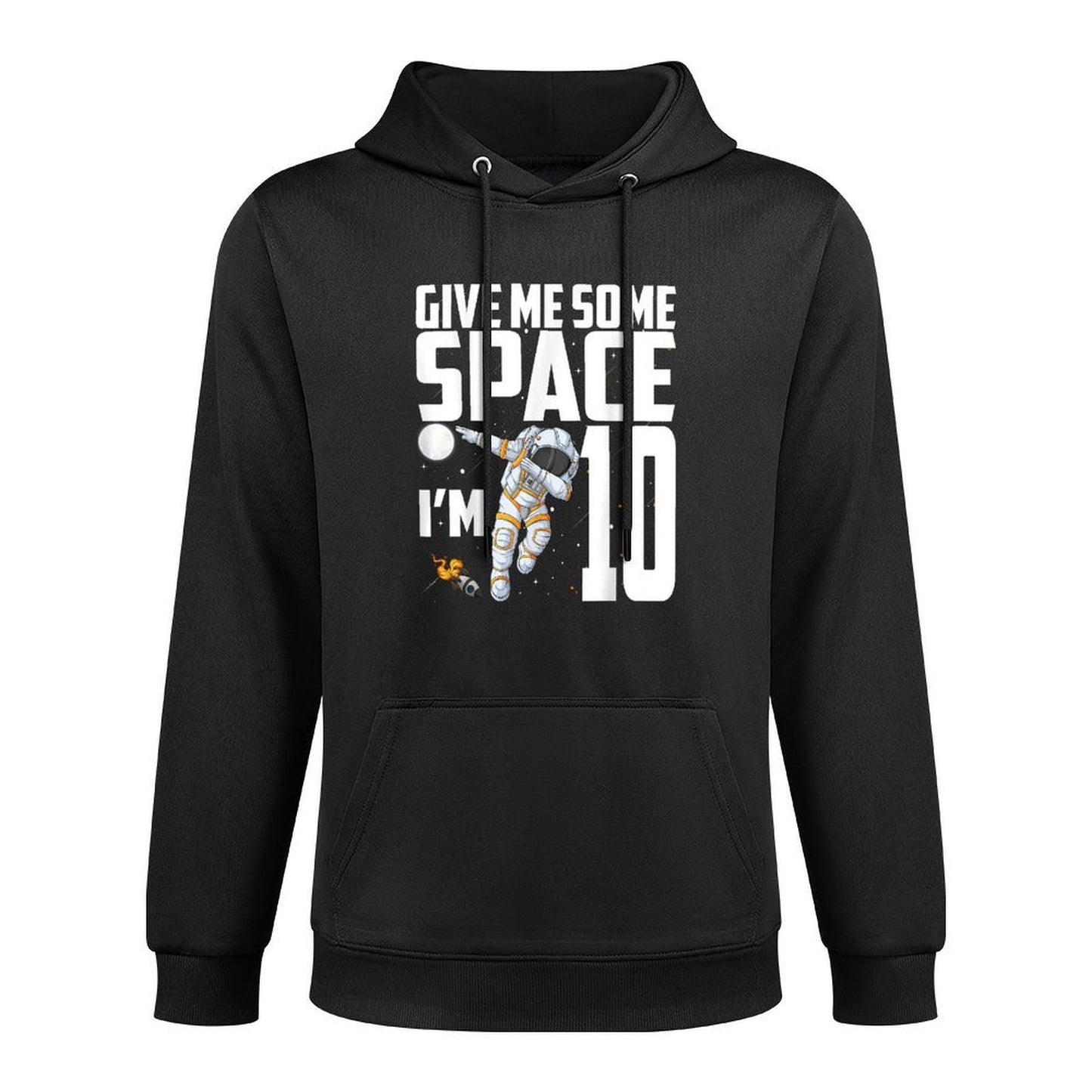 10 Year Old Outer Space 10th Birthday Astronaut Planets Breathable Fabric Hoodie