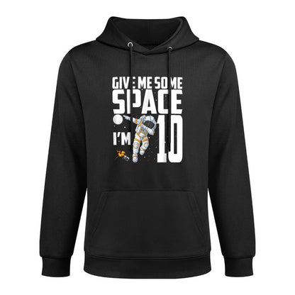 10 Year Old Outer Space 10th Birthday Astronaut Planets Breathable Fabric Hoodie