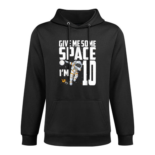 10 Year Old Outer Space 10th Birthday Astronaut Planets Breathable Fabric Hoodie