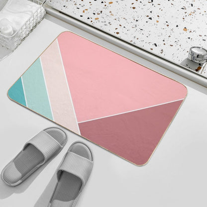 Cotton Candy Trendy Summer Home Pattern  Fade-Resistant Bath Mat
