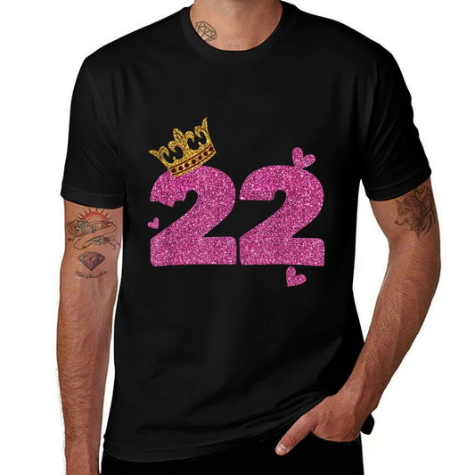 22nd Birthday Crown 22 Years Old Bday  Relaxed-fit T-Shirt