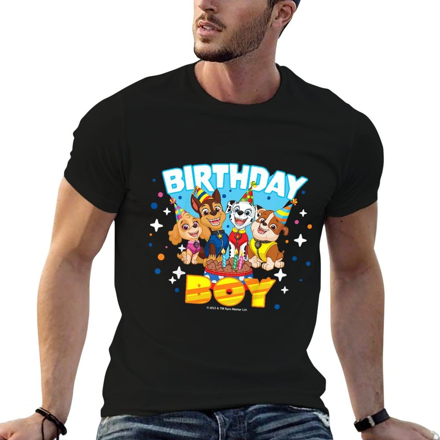 Kids PAW Patrol Birthday Boy Friendly Group Celebration  Relaxed-fit T-Shirt