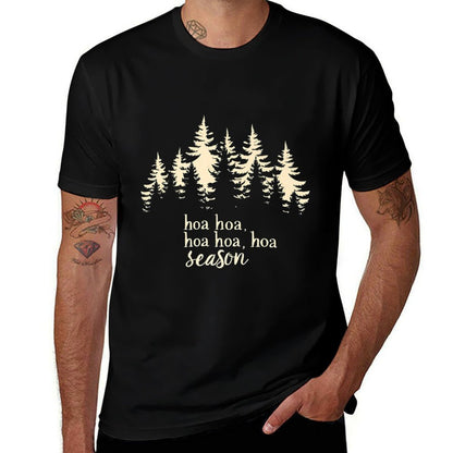 Hoa Hoa Hoa Hoa Hoa Cozy Season Twilight Lover Pine Forest Premium  Summer-ready Fabric T-Shirt
