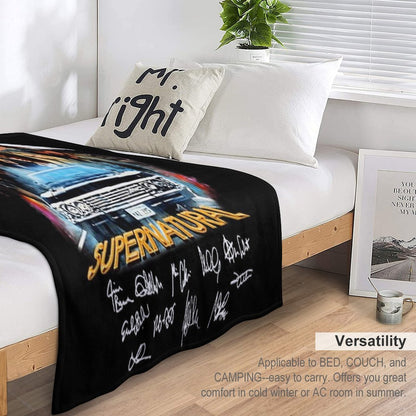 Supernatural Characters Machine-washable Throw Blanket