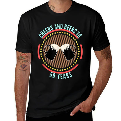 Cheers And Beers To 50 Years 50th Birthday  Lightweight T-Shirt