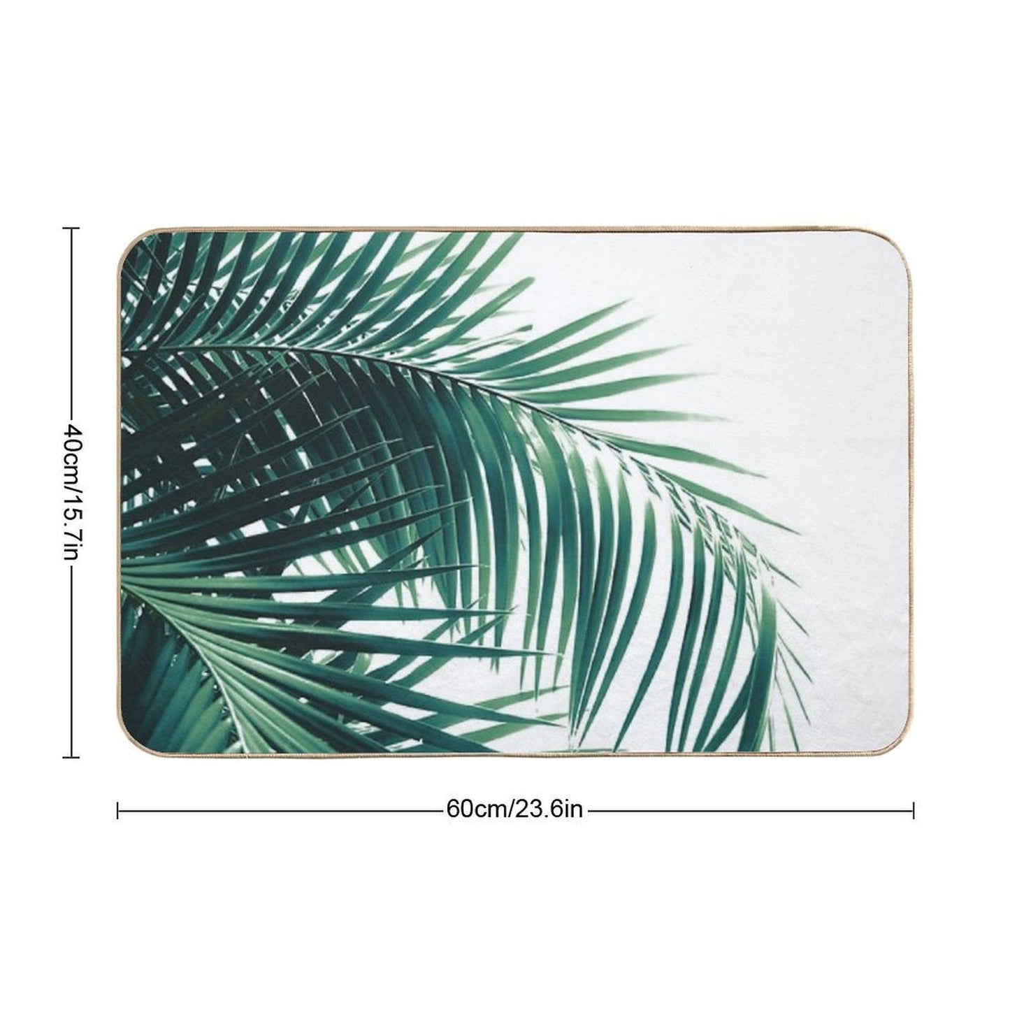 Palm Leaves Green Vibes #6 #tropical #decor #art  Eco-Friendly Bath Mat