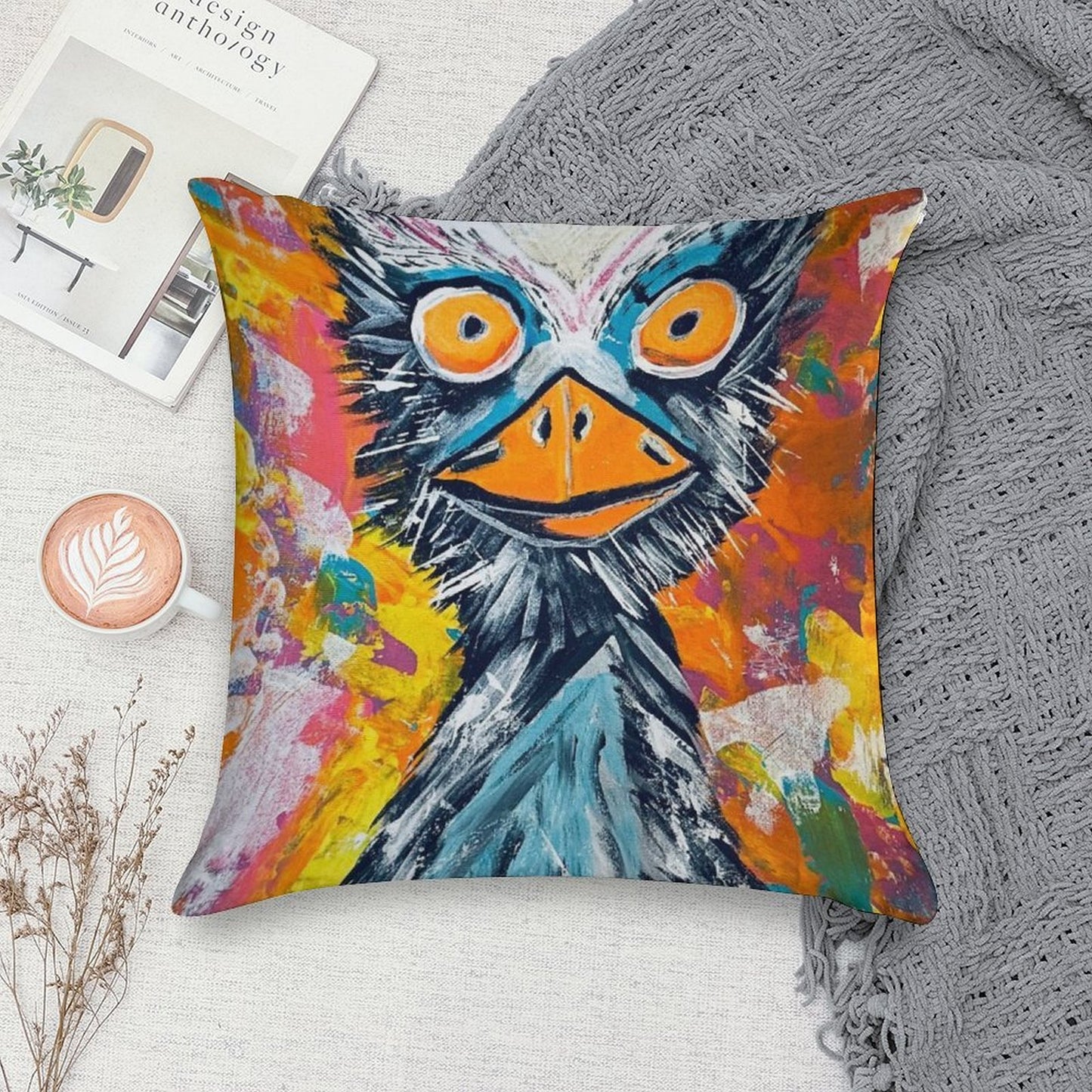 Bird Brain Buzz Soft Multiple Sizes Throw Pillow