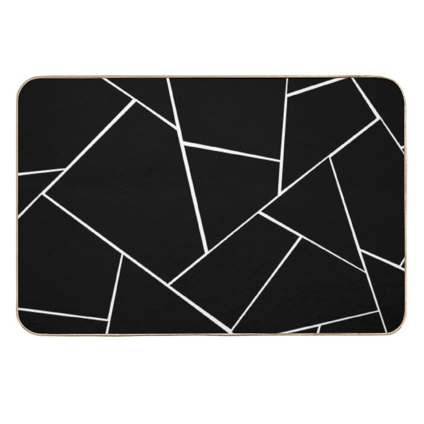 Black White Geometric Glam #2 #geo #decor #art Durable Bath Mat