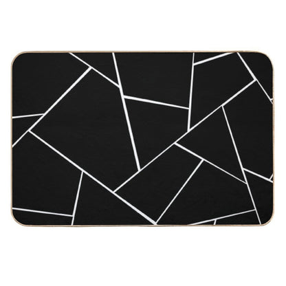 Black White Geometric Glam #2 #geo #decor #art Durable Bath Mat