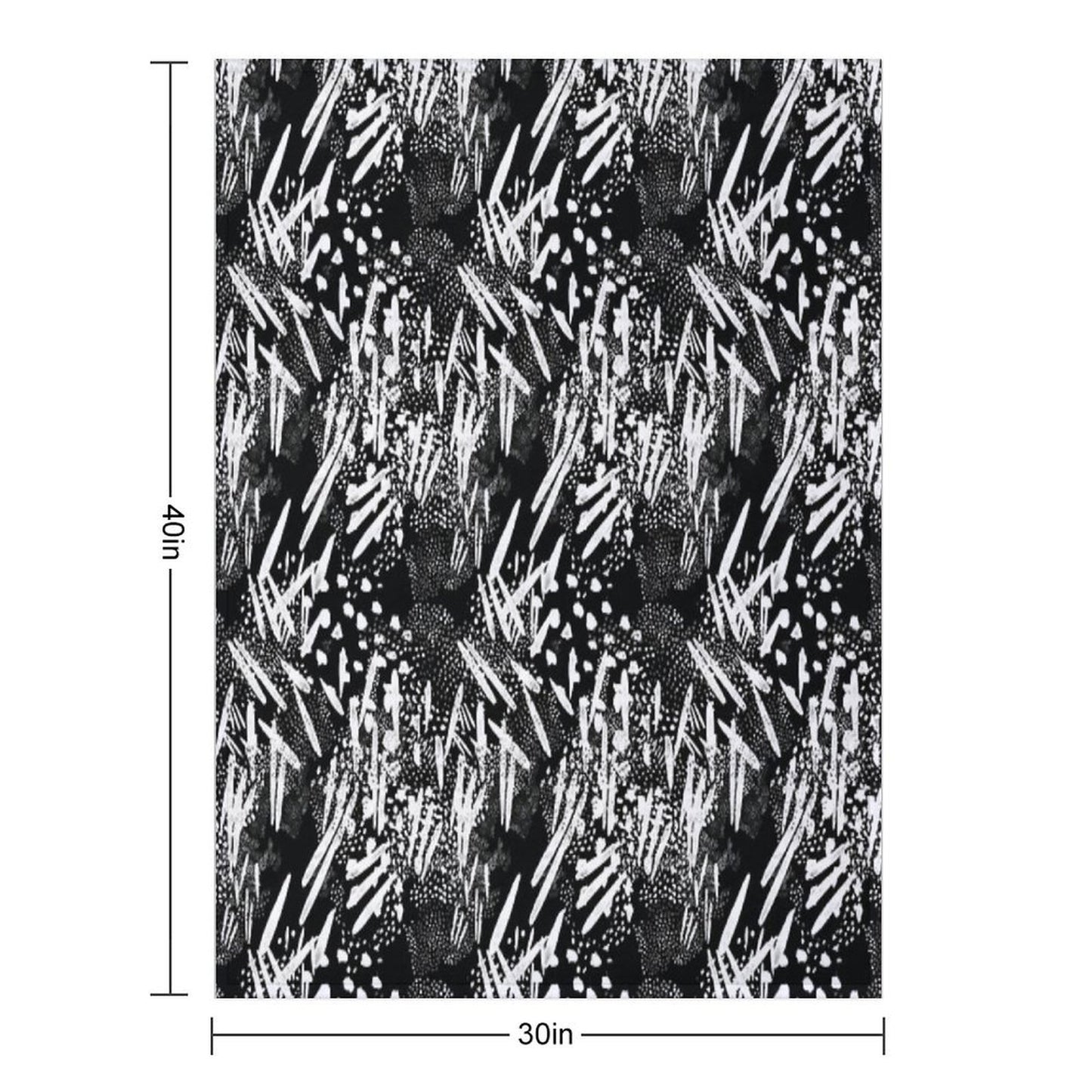 Seed Pattern Black Premium Throw Blanket