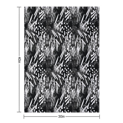 Seed Pattern Black Premium Throw Blanket