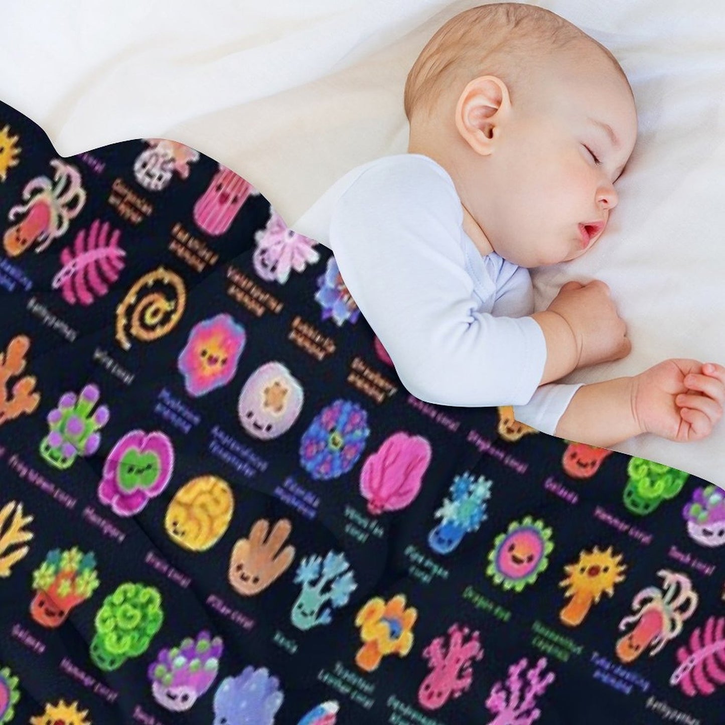 Coral - with Text Eco-conscious Throw Blanket