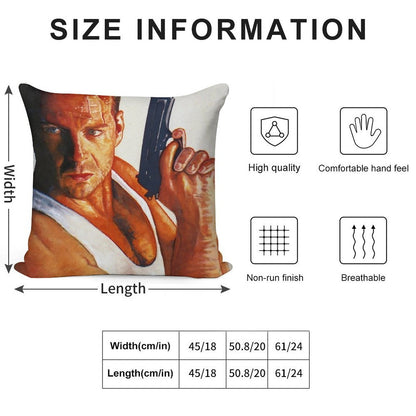 Die Hard Soft Hidden Zipper Throw Pillow