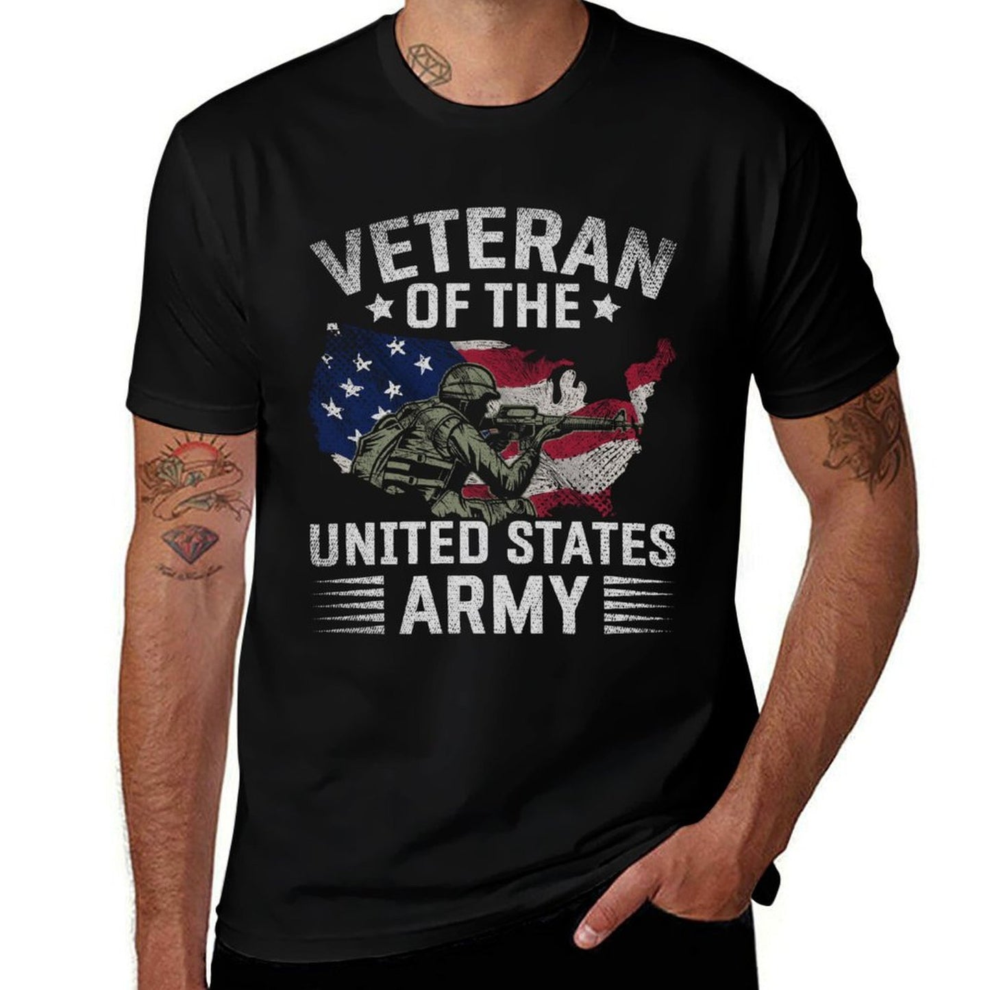 Proud USA Veteran Of The United States Army Veteran  Vintage-inspired T-Shirt