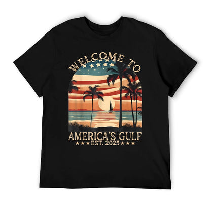 Gulf Of Us America, America&#39;s Gulf Us Flag 2025 High-quality Stitching T-Shirt
