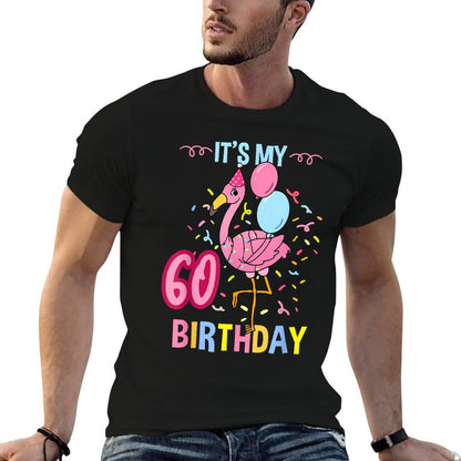 Its My 60th Birthday Flamingo  Vintage-inspired T-Shirt