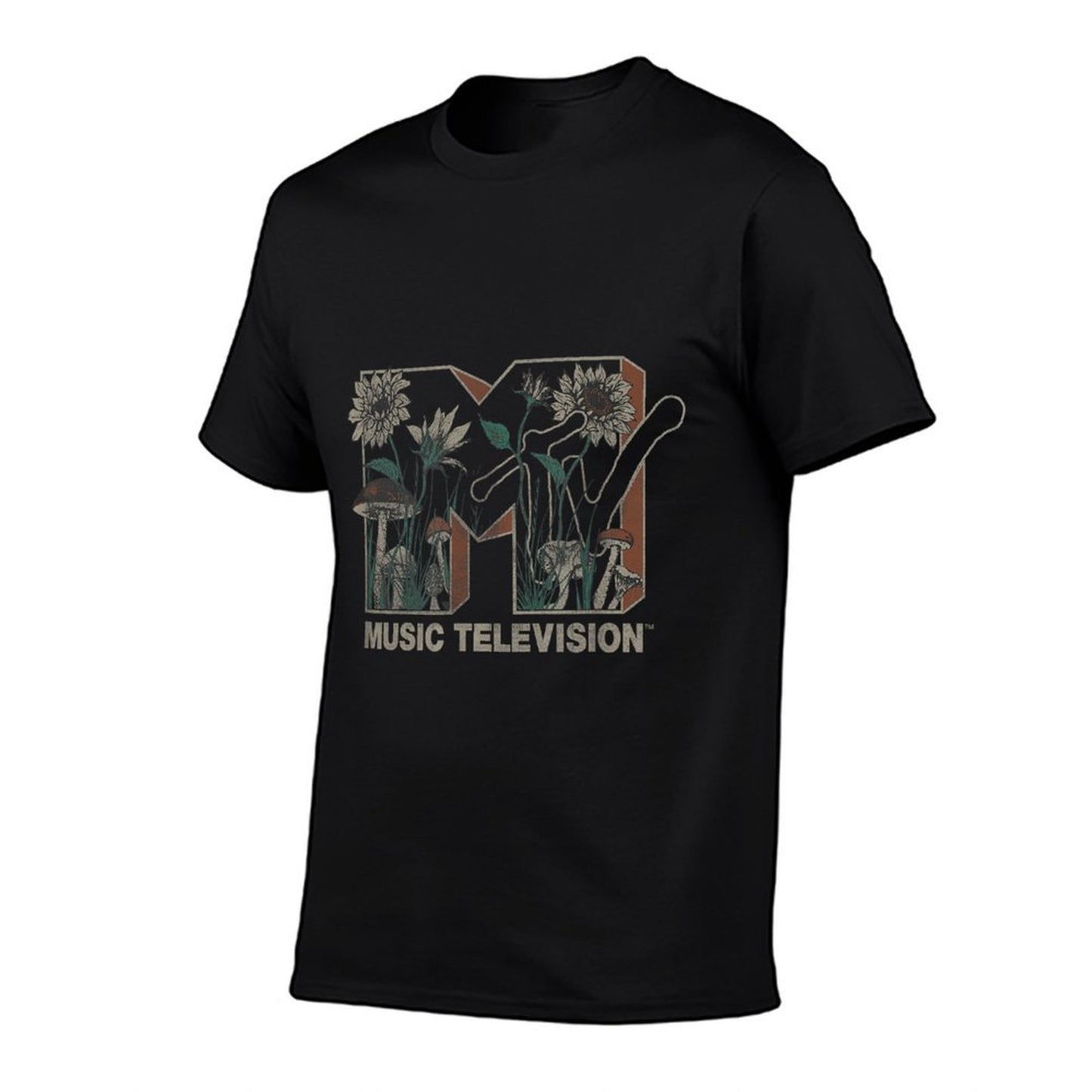MTV Music Television Wild Flower Mushrooms MTV Logo  Affordable Price T-Shirt