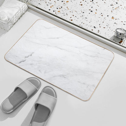 White Marble Durable Bath Mat
