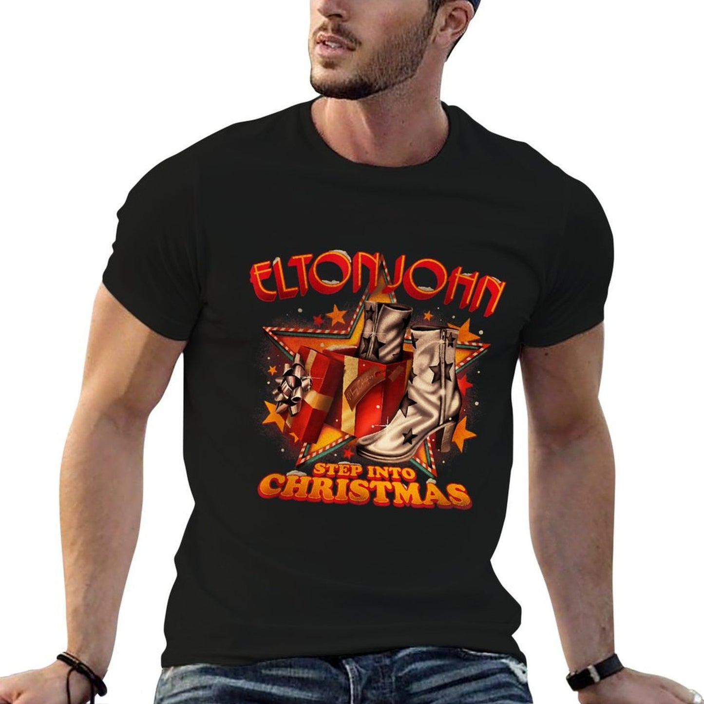 Official Elton John Step Into Christmas Boots  Odor-resistant T-Shirt